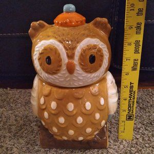 earthenware owl cookie jar.